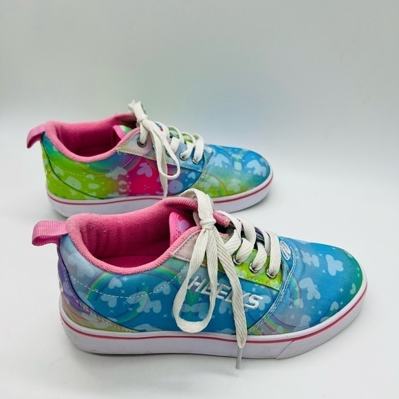 HEEELYS PRO 20 PINK & SKY BLUE ROLLER SNEAKERS YOUTH SZ 5 OR WOMENS SIZE 6 - Picture 5 of 15